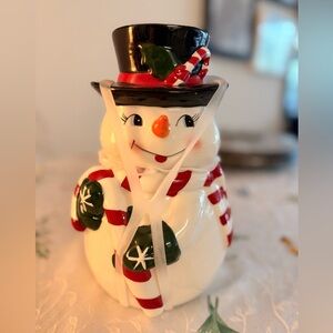 Granville Lane Snowman Cookie Jar | Ceramic Holiday Décor